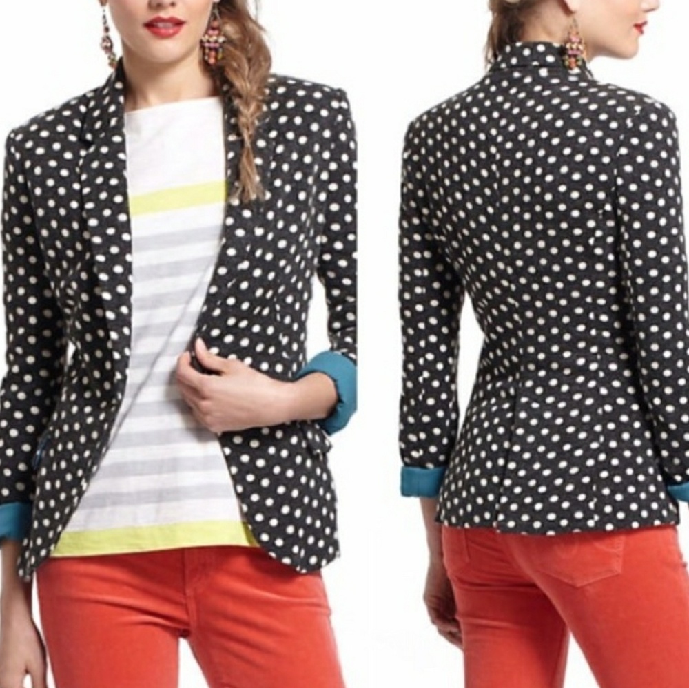 Anthropologie Cartonnier cream/grey blazer